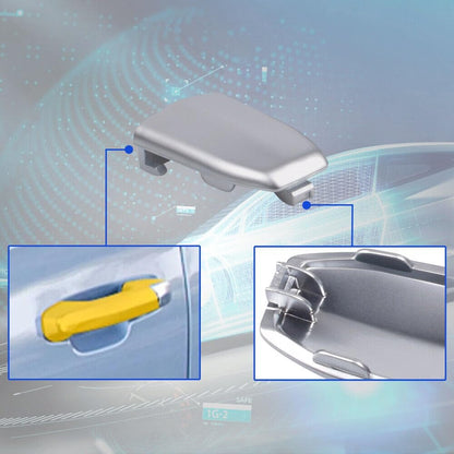ya 2 8.15 2 x Front Door Handle Lock Cylinder Cover for 2015-2019 for Cadillac for Escalade Chrome