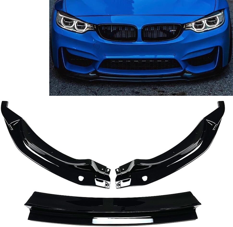 ya 2 8.15 Front Bumper Lower Spoiler Splitter Lip for BMW F80 M3 F82 F83 M4 2015-20 Gloss