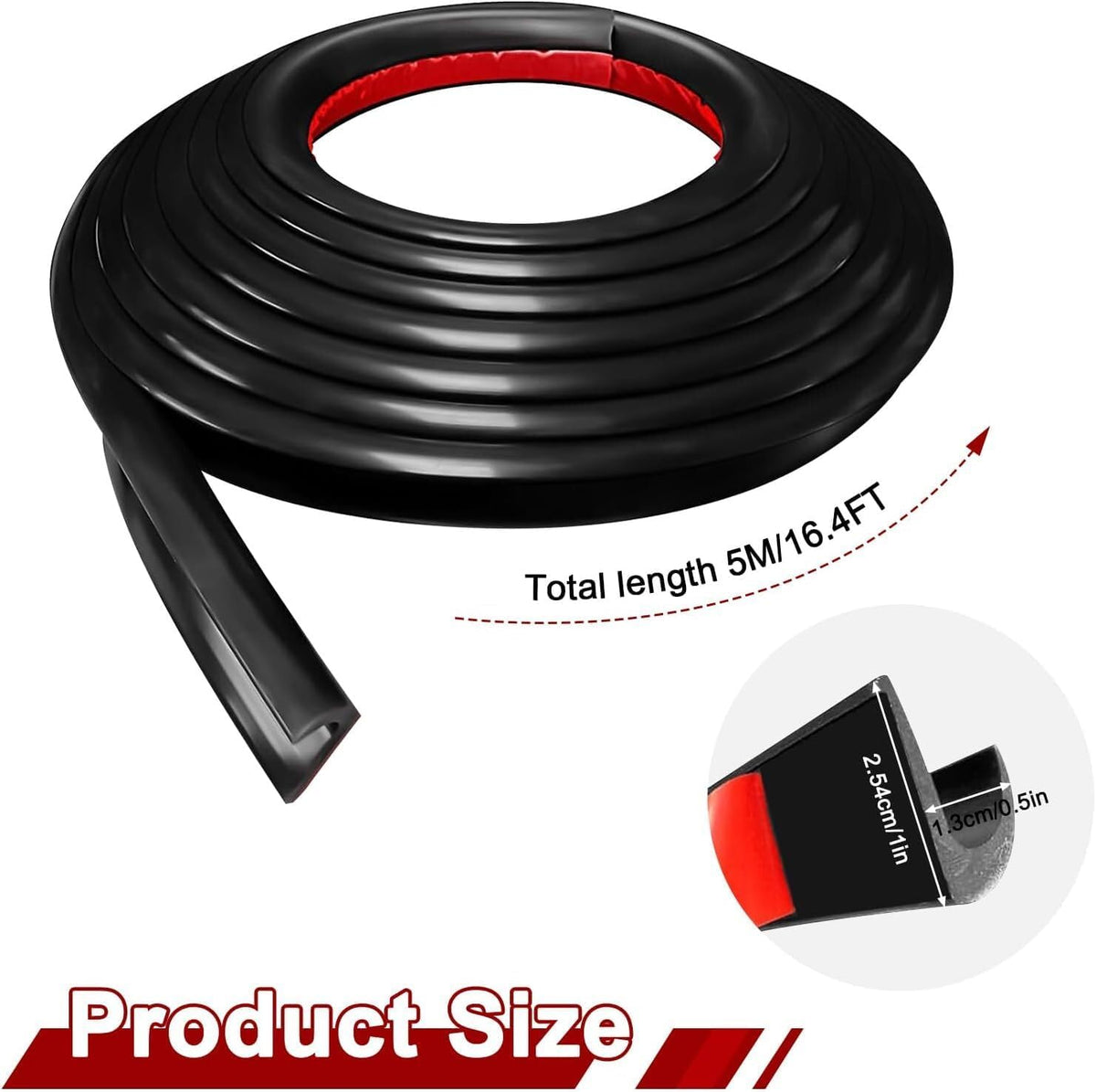 ya 10 9.16 baidi RV J Shape 1/2 Inch Rain Gutter Drip Rail Decorative Weather Stripping Self-Adhesive