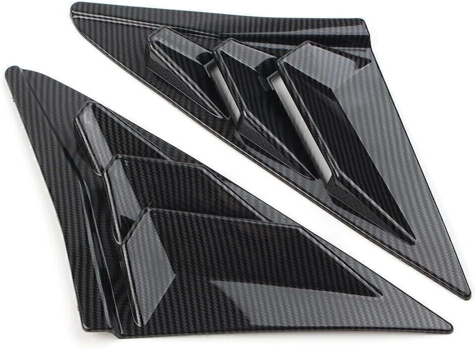 ya 4 8.14 Carbon Fiber Window Louver Rear Side Vent Cover for Honda for Civic Hatchback 16-21