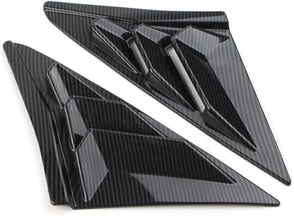 ya 4 8.14 Carbon Fiber Window Louver Rear Side Vent Cover for Honda for Civic Hatchback 16-21