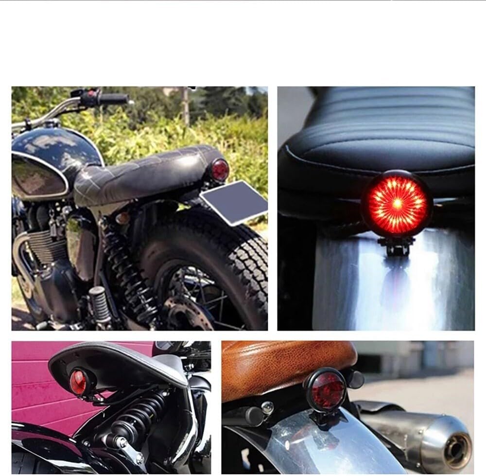 ya 23 10.7 baidi LED brake taillights stop for Harley Chopper Cafe Racer Bobber Universal -