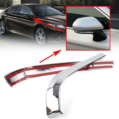 ya 4 8.14 2pcs Chrome Rearview Side Door Mirror Cover Trim for Toyota for Camry xv70 2018-2019