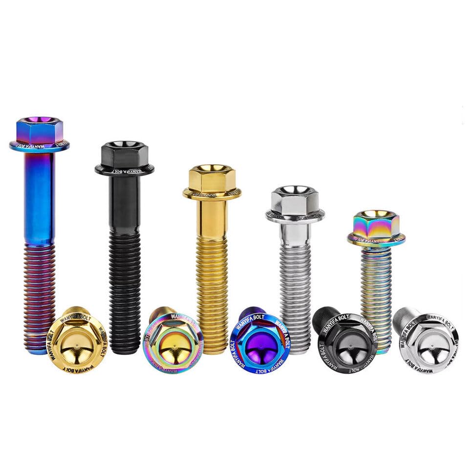 ya 16 10.20 baidi Titanium M7 Bolts Hex Flange Head 10,12,15,18,20,25,30,35,40,45,50,55,60mm x 1mm