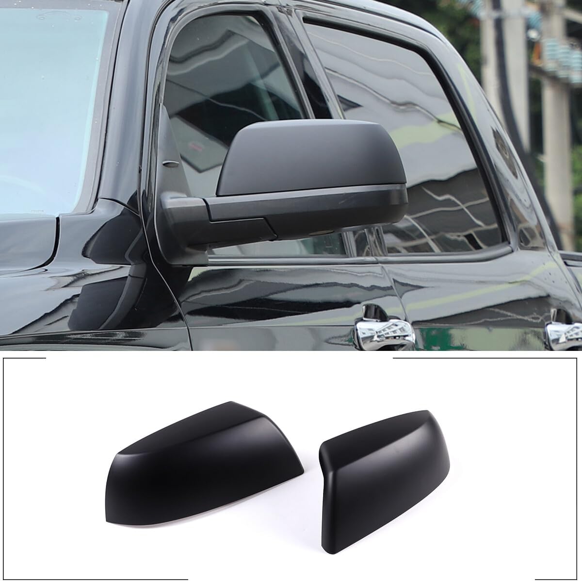 ya 11 9.14 baidi2-Pack Matte Black Side Mirror Cover Trim for Toyota Tundra/Sequoia 2007-2021-