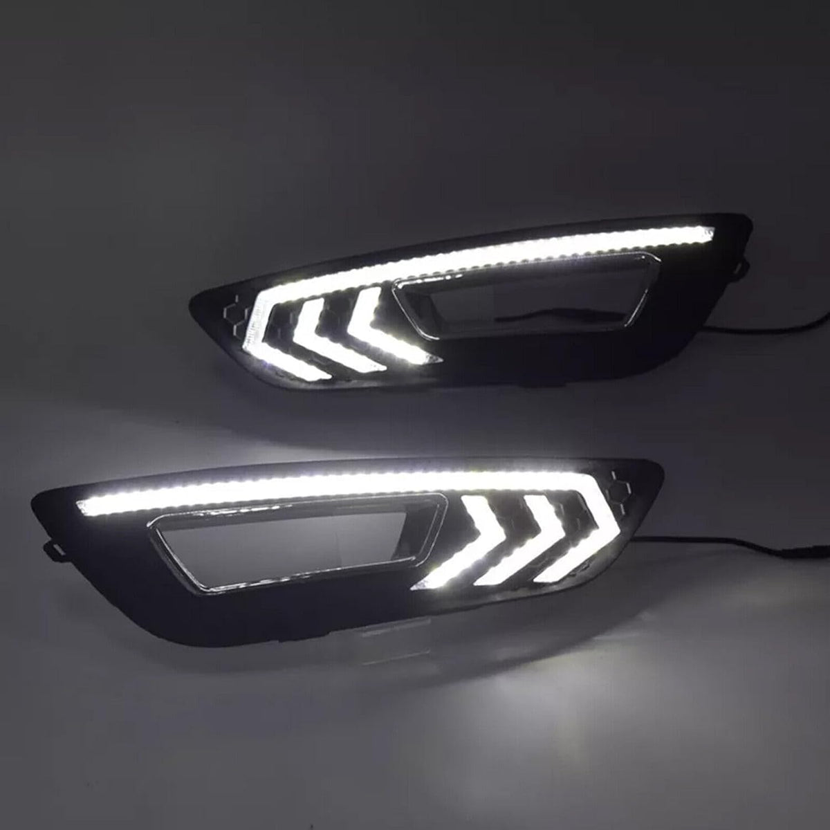 ya 4 8.8 DRL,for Ford Focus 2015 2016 LED Daytime Driving Running Light Fog Lamp W/Turn