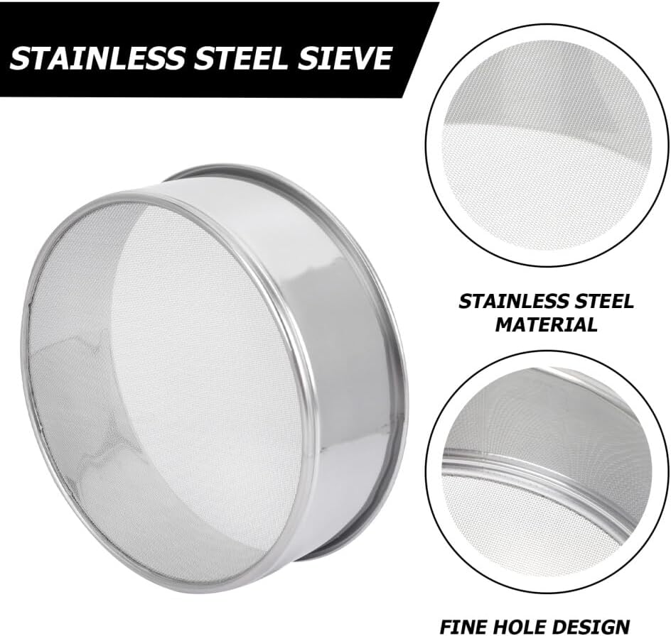 ya 14 9.20 baidi 1PC Sand Strainer Toy Stainless Steel Sieve Wire Mesh Multifunctional Manual-1