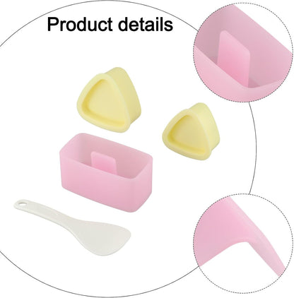 ya 14 9.20 baidi 3 Pack Onigiri Moulds Sushi Maker Kit Triangle Rice Ball Musubi Maker Press-1