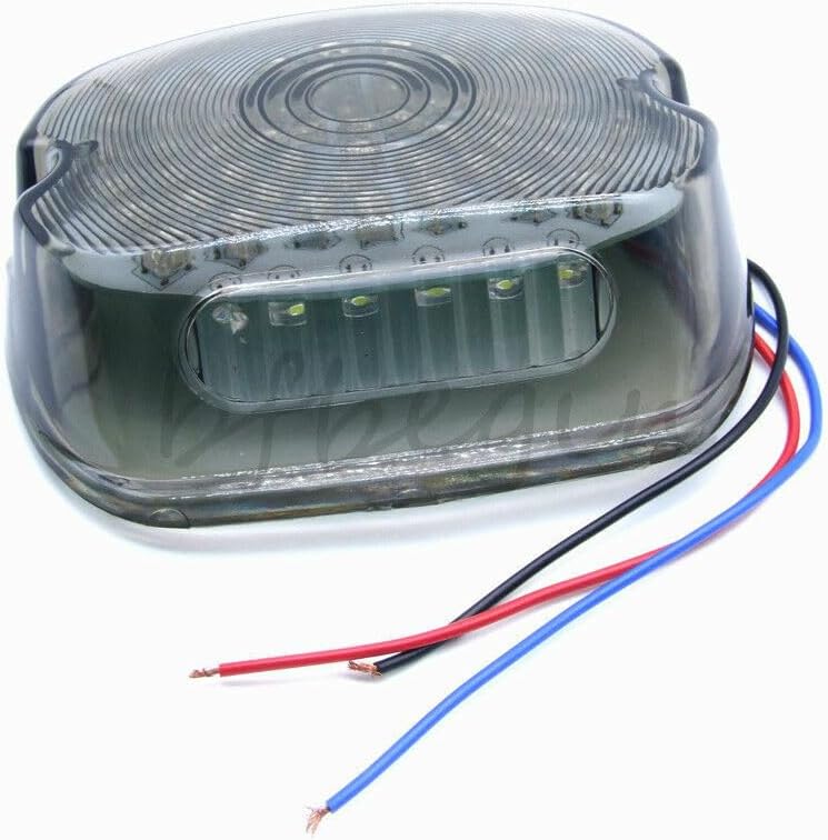 ya 4 8.14 Smoked LED Tail Light Brake License Plate Lamps For Harley Electra Glides Dyna
