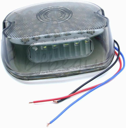 ya 4 8.14 Smoked LED Tail Light Brake License Plate Lamps For Harley Electra Glides Dyna