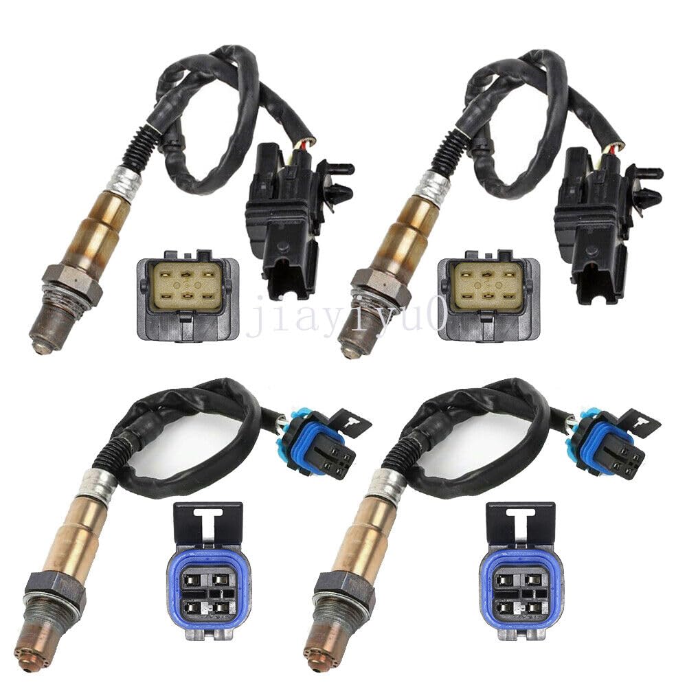 ya 4 8.8 4pcs Oxygen Sensor Front+Rear for 04-06 for Cadillac SRX 4.6L Rectangular Connector