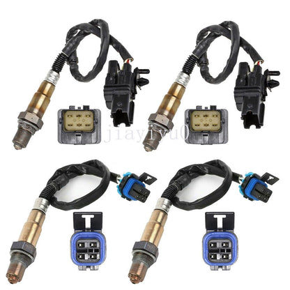 ya 4 8.8 4pcs Oxygen Sensor Front+Rear for 04-06 for Cadillac SRX 4.6L Rectangular Connector