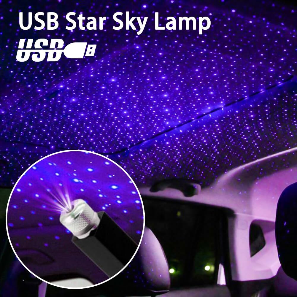 ya 13 9.15 baidi Car USB Star Sky Ceiling Light Projection Lamp Ro for MANtic Atmosphere Night Lights
