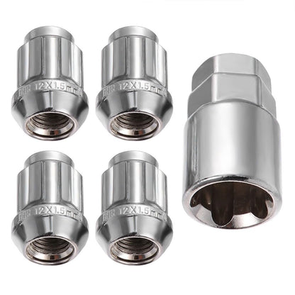 ya 13 9.15 baidi 4pcs Universal Wheel Lock Lug Nuts Anti Theft Locking Nuts with 1pc Sleeve