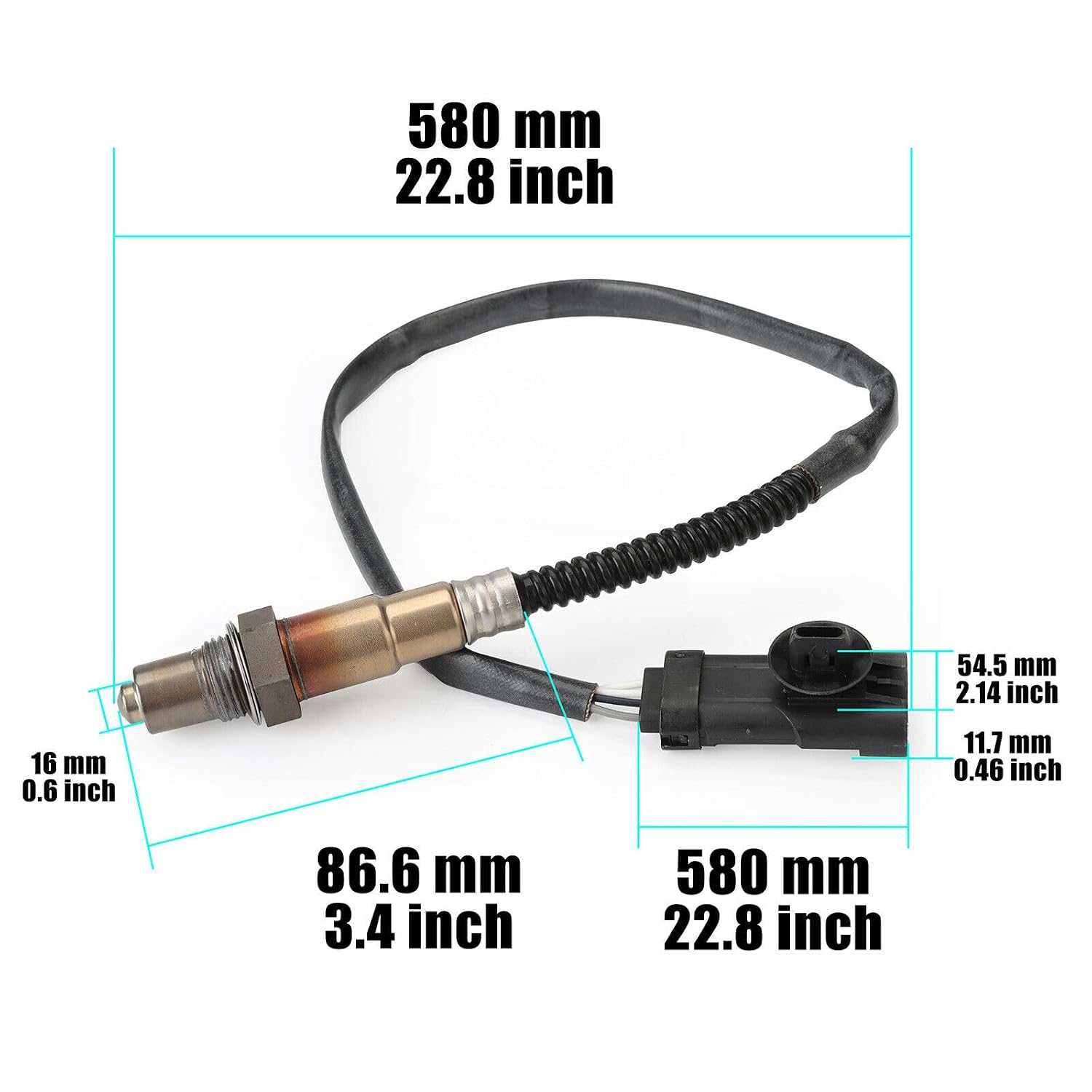 ya 4 8.14 1-Piece Set 0258005134 0258005135 Black Oxygen Sensor Suitable for Renault Oxygen Sensor