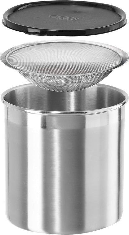 ya 14 9.20 baidi Stainless steel oversized grease box with removable strainer and sealing lid-1