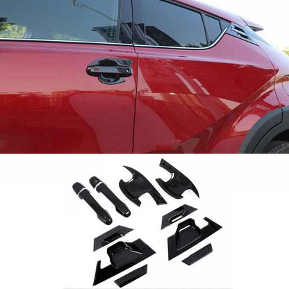 ya 5 8.10 for Toyota CHR C-HR 2018-22 Black Look Side Door Handle Bowl Molding Cover Trim