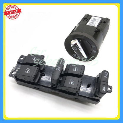 ya 5 8.10 Chrome Headlight Window Panel Master Switch Control for VW for Passat for Jetta for Golf MK4
