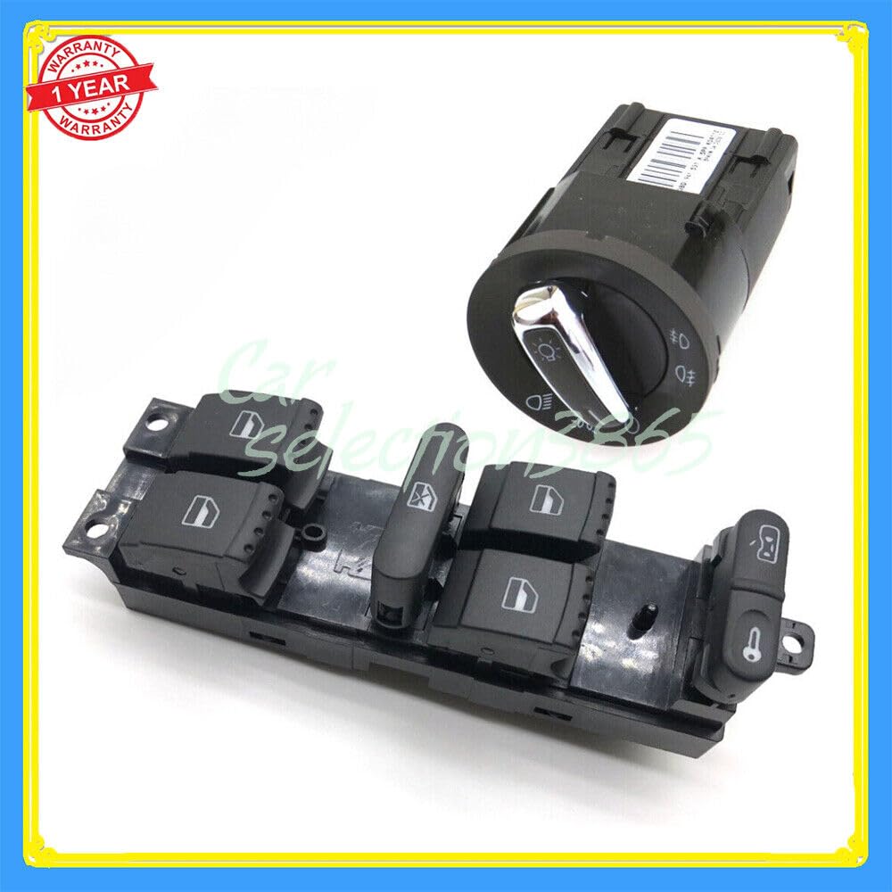 ya 8 8.24 baidi Chrome Headlight Window Panel Master Switch Control for VW for Passat for Jetta for Golf MK4