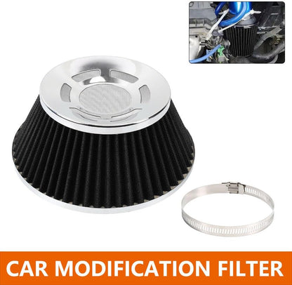 ya 13 9.15 baidi 3 inch 76mm Black Inlet Cold Air Intake Air Filter Mushroom Head