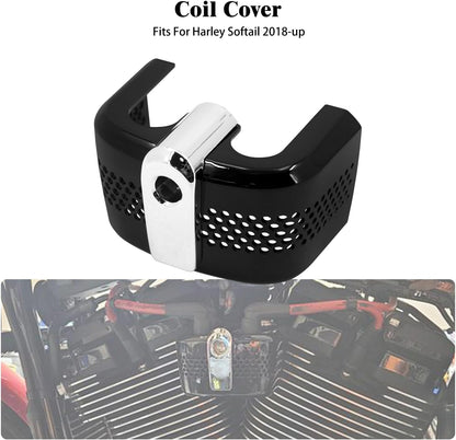 ya 5 8.24 baidi Black ABS Ignition Coil Cover for Harley Softail Breakout Street Fat Bob 18-2024