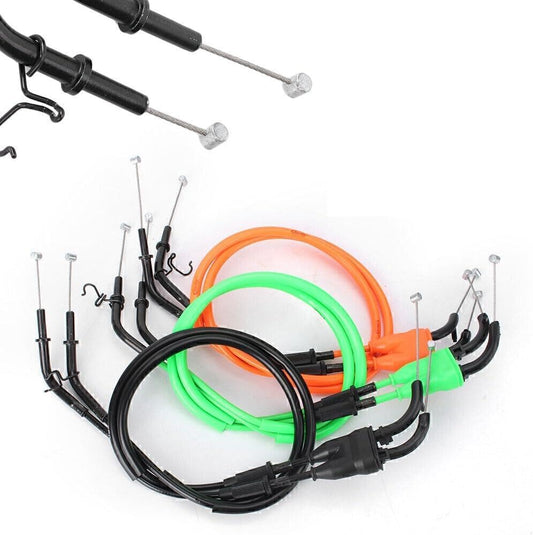 ya 4 8.8.2 2xMotorcycle Throttle Cable Accelerator Wire Line Fit for Kawasaki ZX10R 16-17