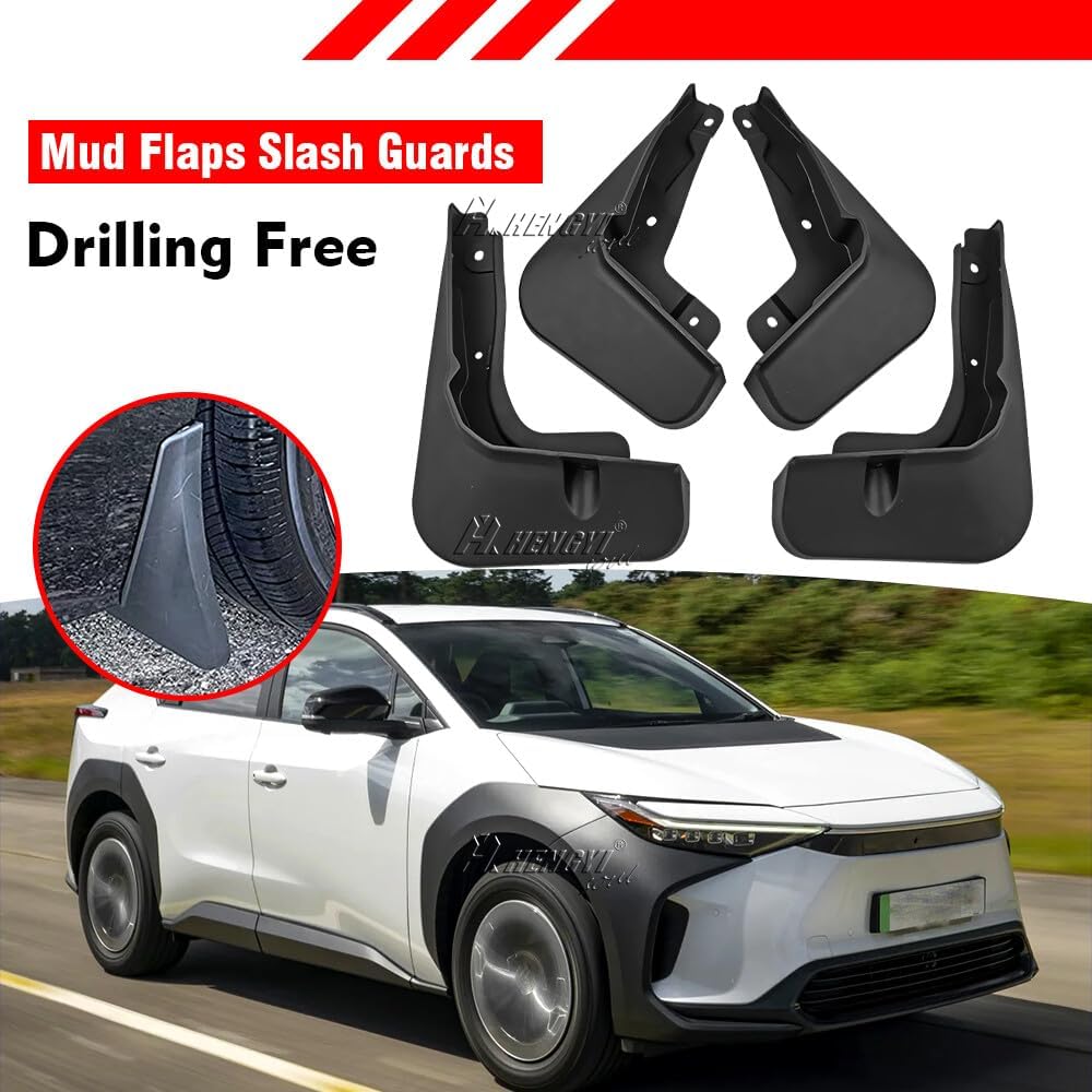 ya 7 8.24 baidi 4X Mud Flaps Splash Guards Fender Mudguard Black for for Toyota BZ4X 2022 2023 2024