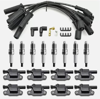 ya 9 10.24 8 PACK UF413 Ignition Coil + 41-110 Spark Plug + 9748UU Wire Fit for GMC