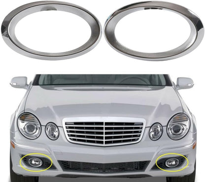 ya 28 10.13 zhengce Pair Fog Lamp Chrome Covers Fits for Mercedes-Benz S211 W211 E-Class W211
