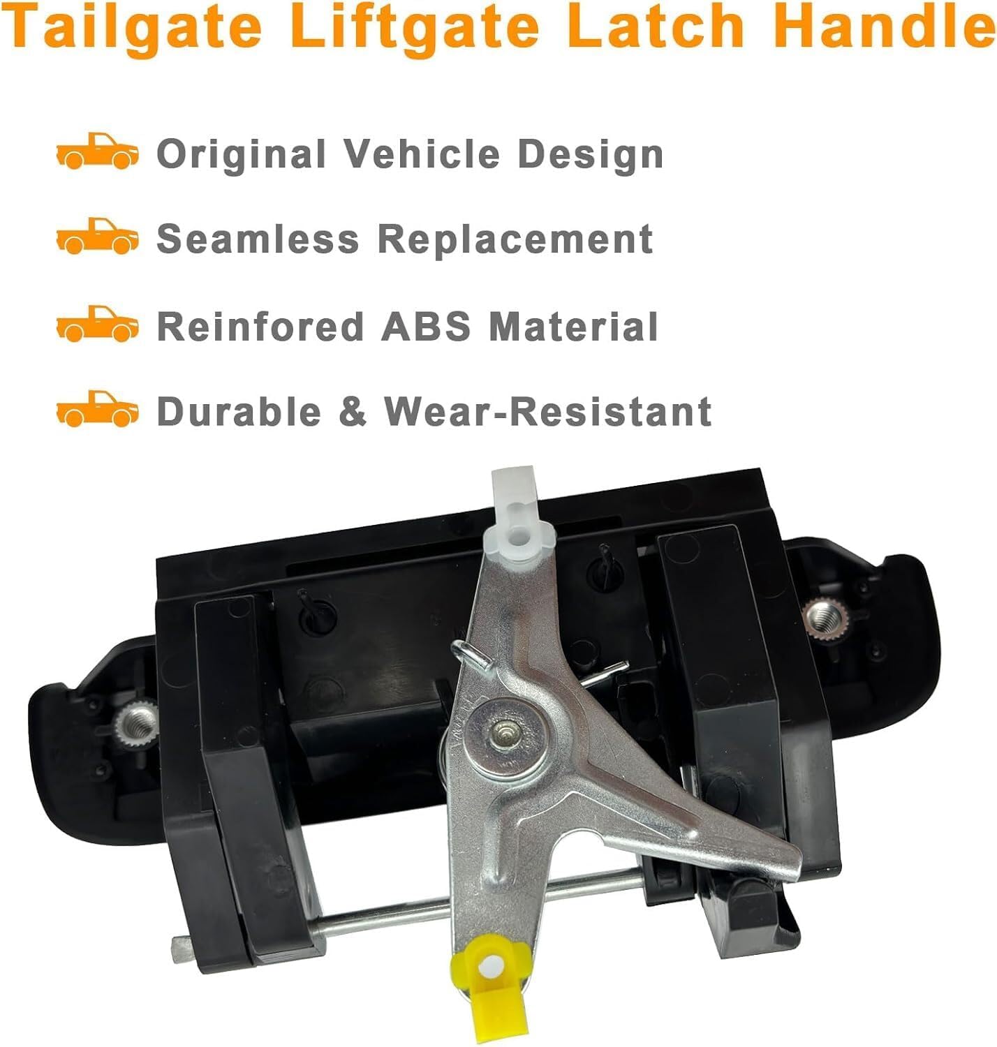 ya 2 8.15 Textured Black Tailgate Latch Handle Rear for Toyota Tacoma 95-04 w/o Keyhole