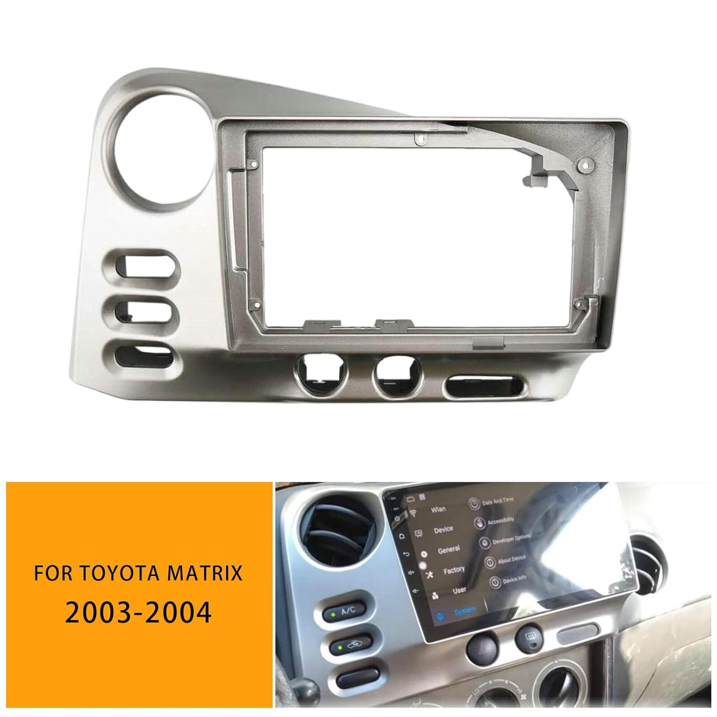 ya 6 8.14 Car Stereo Radio Fascia Panel F for Ram e Trim Dashboard Assy for 2003-2004 for Toyota Matrix 