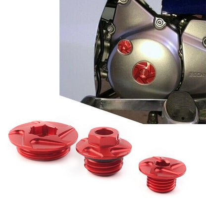 ya 5 8.24 baidi CNC Red Engine Timing Bolts Oil Plugs fits for Honda CRF150R CRF250R CRF450R CRF450X