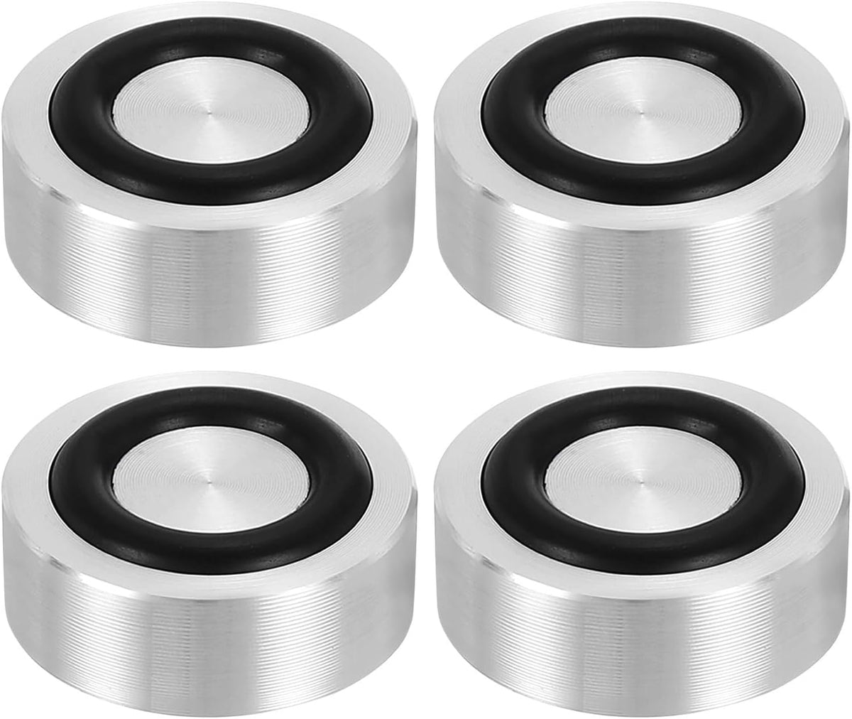 ya 26 10.21 baidi M8 20mm / 0.8 Dia 12mm Aluminum Disc Glass Top Adapter with Rubber Ring 4pcs