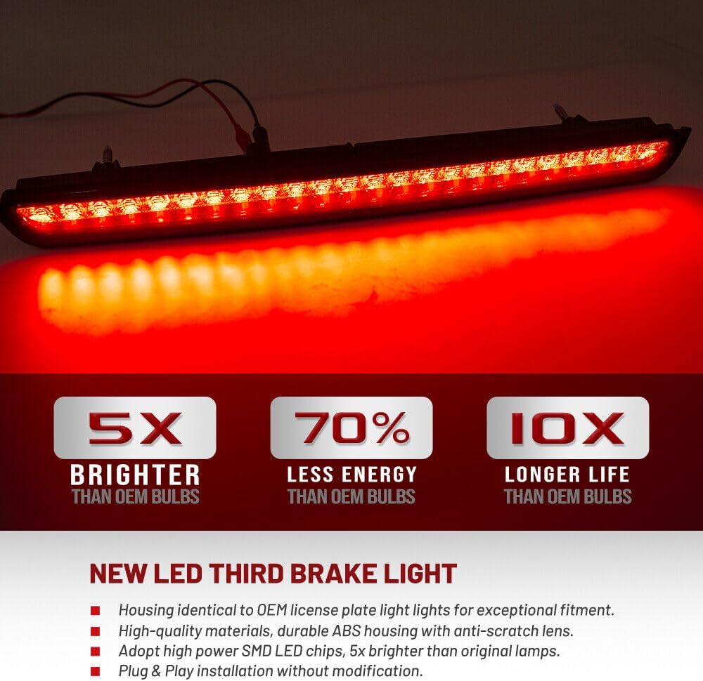 ya 7 8.24 baidi Center High Mount Smoke Lens LED Third Brake Light for 2007-13 for GMC for Yukon XL 2500