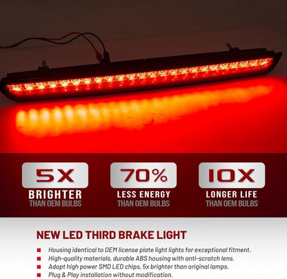 ya 7 8.24 baidi Center High Mount Smoke Lens LED Third Brake Light for 2007-13 for GMC for Yukon XL 2500