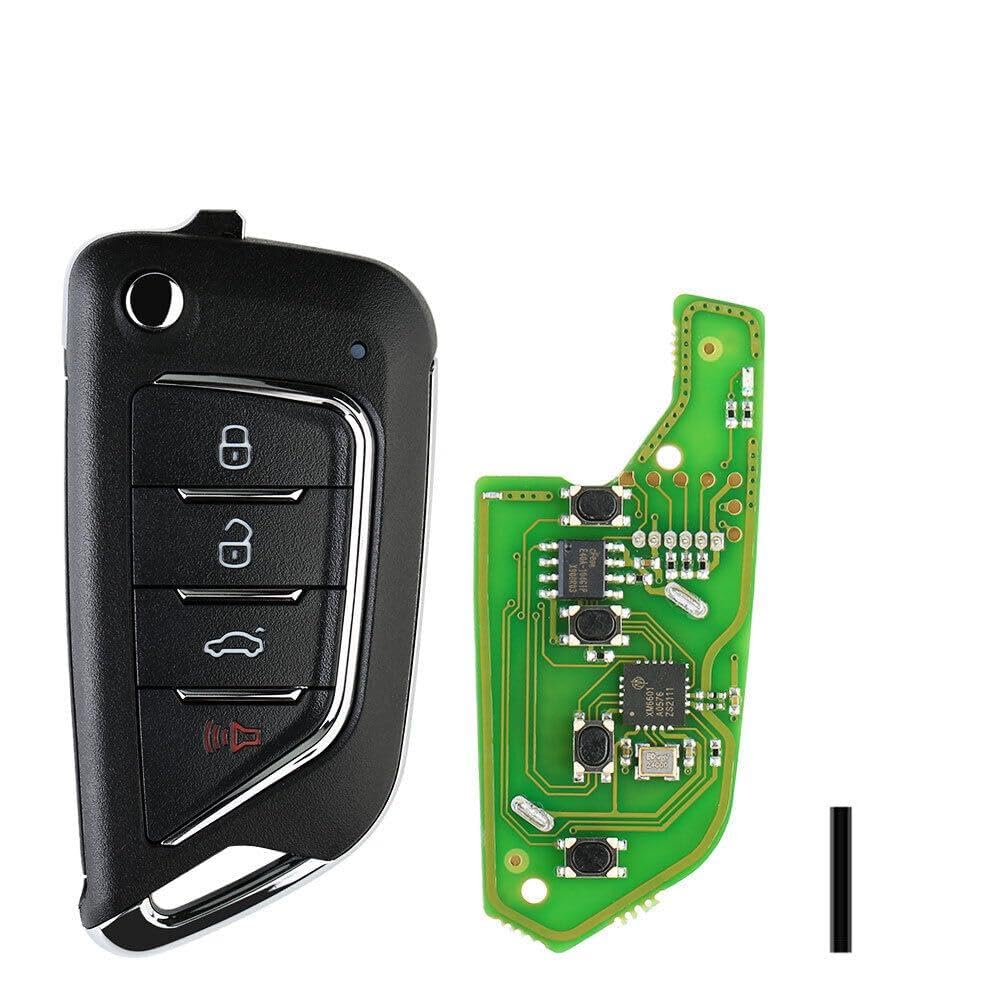ya 3 8.24 baidi 5PCS Wire Flip Remote Key for Cadillac FILP Style 4 Buttons XKCD02EN