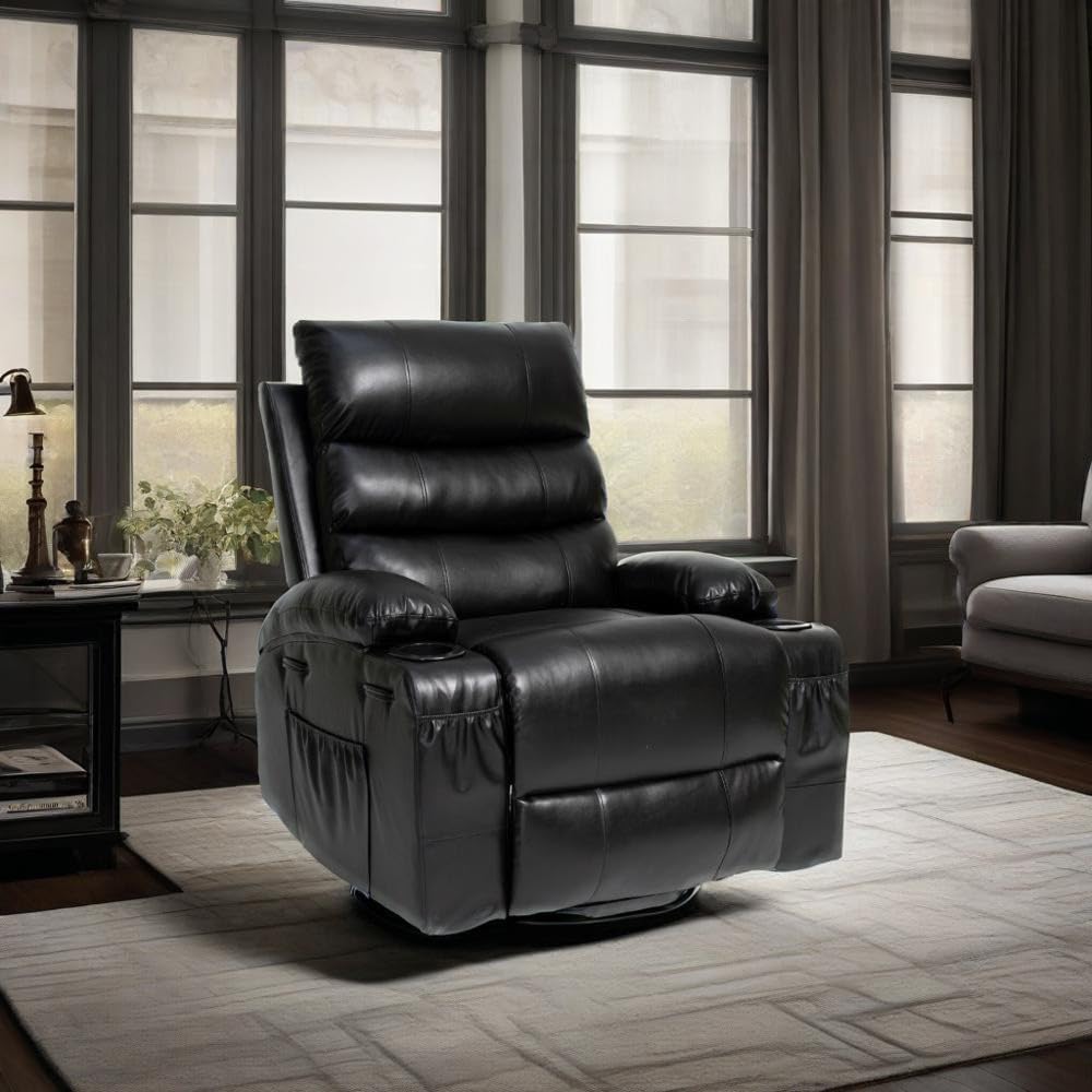 ya 28 10.13 baidi Black Lift Recliner,8-Point Vibration Massage, Lumbar Heat