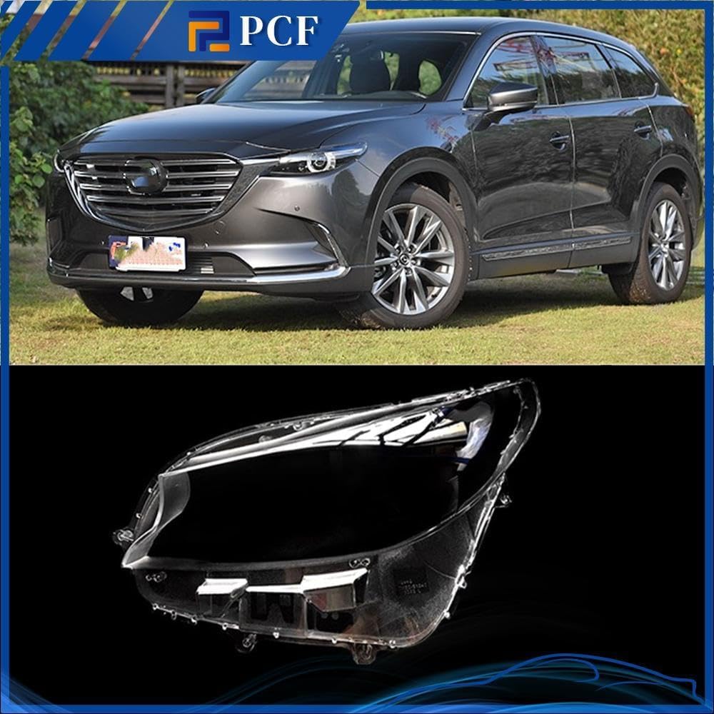ya 4 8.14 1 piece left side for Mazda CX-9 2016-2024 transparent headlight lens housing protective cover 
