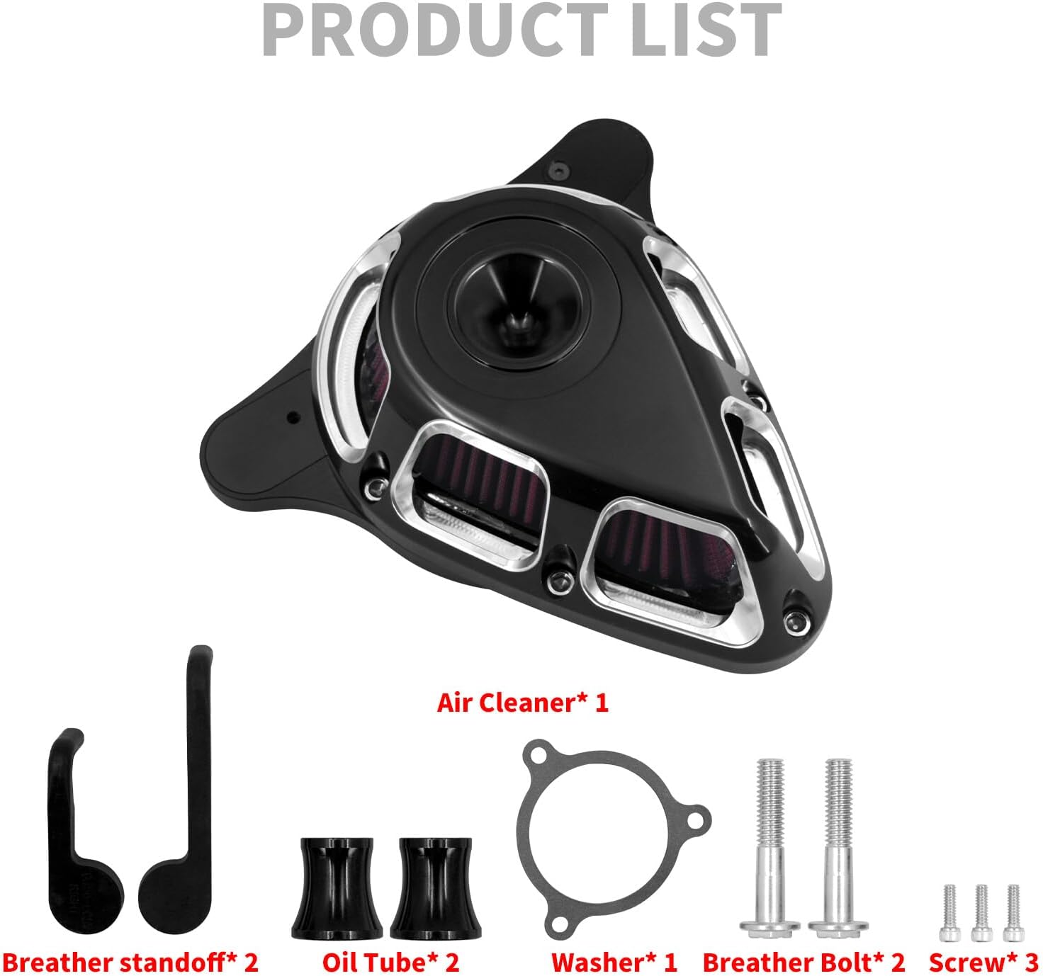 ya 8 8.24 baidi Turnable Air Filter Red Intake for Harley Touring Road Electra Glide 2000-2007