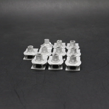 ya 5 8.10 10Pcs Silver Front & Rear Bumper Extruded U Nut Retainer Clip 11513599 for GM