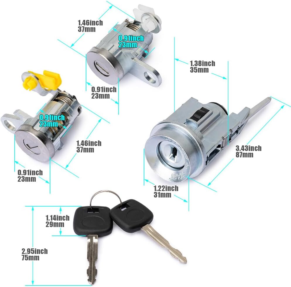 ya 9 10.24 69005-35840 6905135070 Door Lock & Key Ignition Lock Cylinder Keys for Tacoma