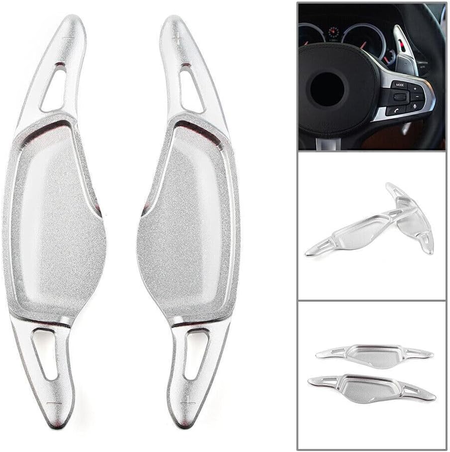 ya 15 10.19 zhengce Car Silver Steering Wheel Paddle Shifter Extension Fit for BMW 5 7 Series X