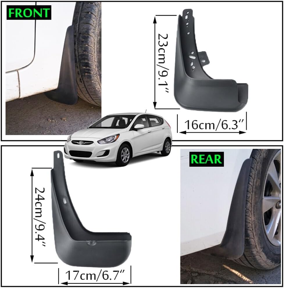 ya 7 8.24 baidi Set Mudguards for Hyundai Accent Car Fender mud Flaps Splash Guards 2011-2018