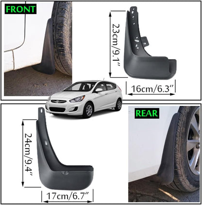 ya 7 8.24 baidi Set Mudguards for Hyundai Accent Car Fender mud Flaps Splash Guards 2011-2018