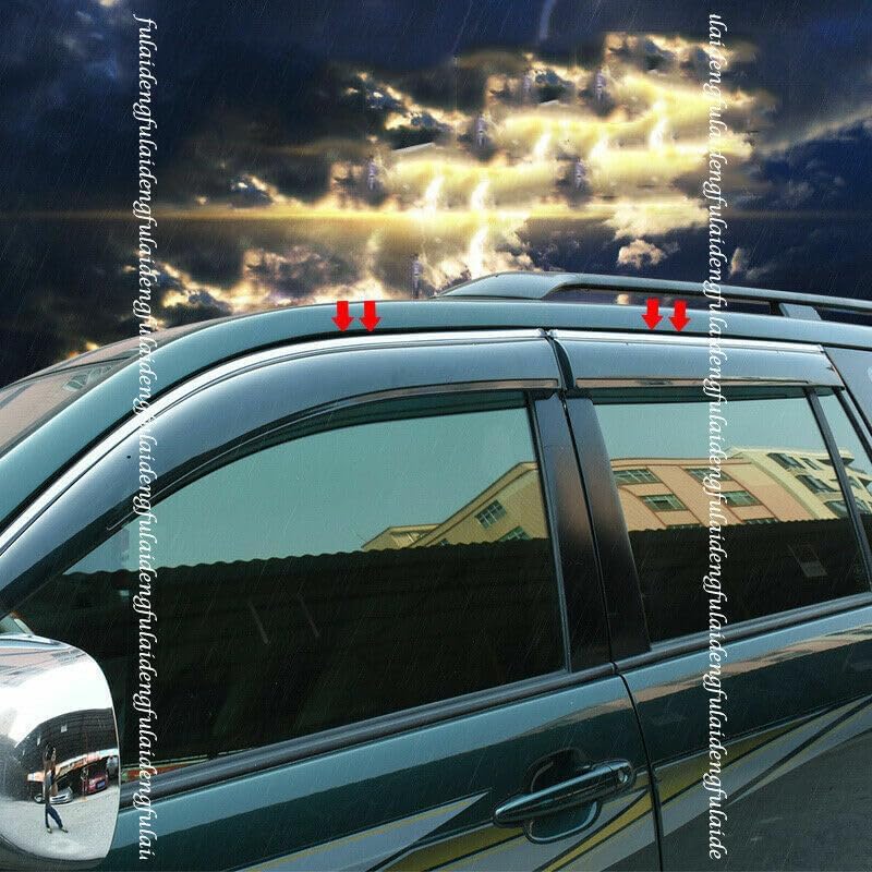 ya 6 8.24 baidi for Toyota Prado 2003-2009 W/Chrome Window Visor Rain Sun Shield Deflector Cover