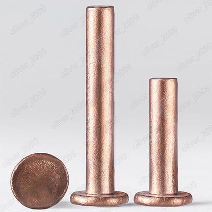 ya 15 10.19 baidi Pure Copper Flat Head Rivets M1.5 M2 M2.5 M3 M4 M5 M6 M8-248