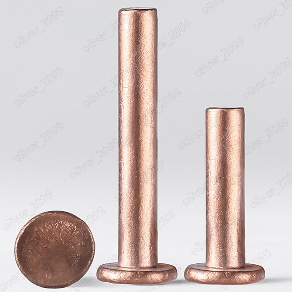 ya 15 10.19 baidi Pure Copper Flat Head Rivets M1.5 M2 M2.5 M3 M4 M5 M6 M8-90