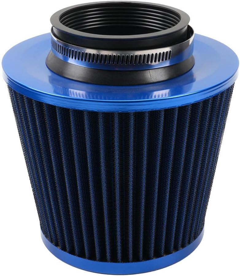 ya 13 9.15 baidi 3 76mm Blue Dry Air Filter Cold Air Intake Cone Replacement High Flow Inlet