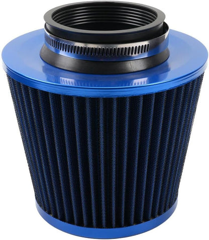 ya 13 9.15 baidi 3 76mm Blue Dry Air Filter Cold Air Intake Cone Replacement High Flow Inlet