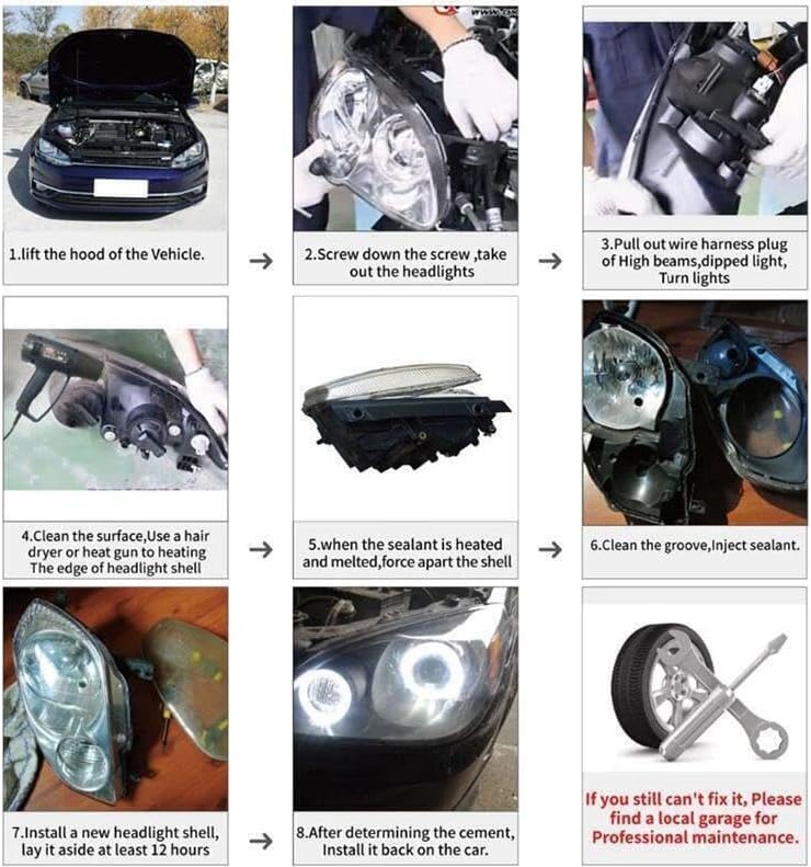 ya 4 8.14 for Lexus ES 2019-2023 Left side headlight protective cover headlight housing + glue lens 